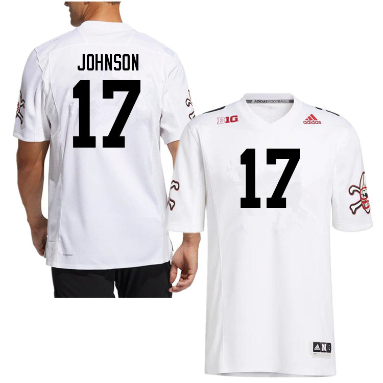 Men #17 Tyreke Johnson Nebraska Cornhuskers College Football Jerseys Sale-Strategy